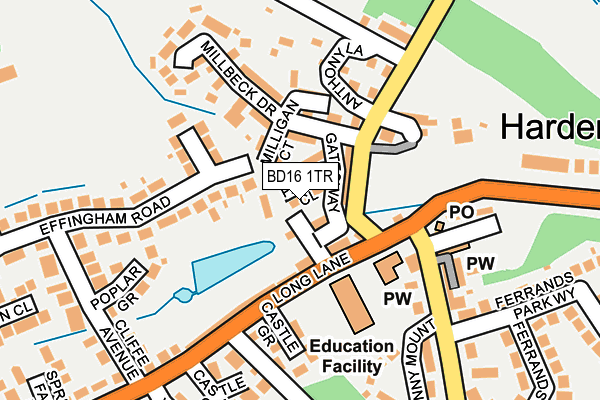 BD16 1TR map - OS OpenMap – Local (Ordnance Survey)