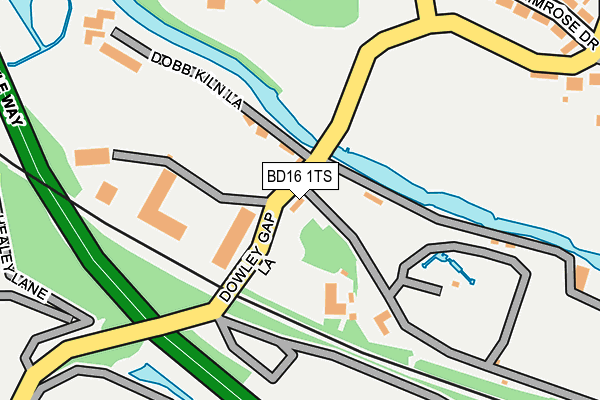 BD16 1TS map - OS OpenMap – Local (Ordnance Survey)
