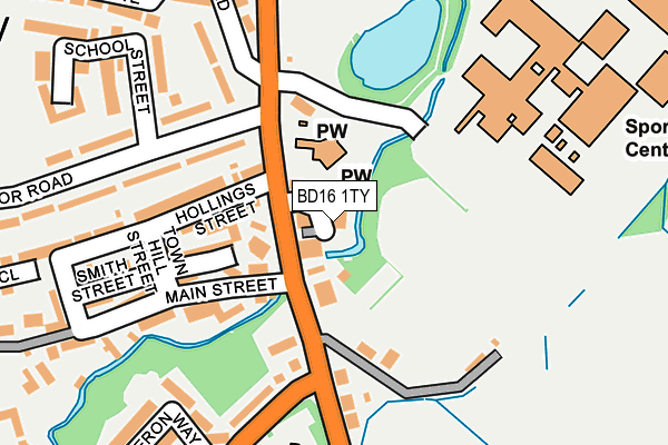BD16 1TY map - OS OpenMap – Local (Ordnance Survey)