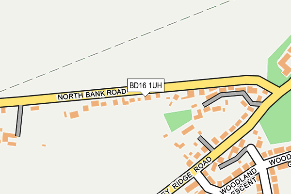 BD16 1UH map - OS OpenMap – Local (Ordnance Survey)