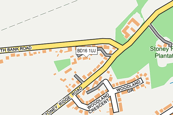 BD16 1UJ map - OS OpenMap – Local (Ordnance Survey)