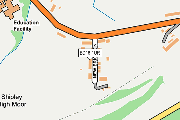 BD16 1UR map - OS OpenMap – Local (Ordnance Survey)