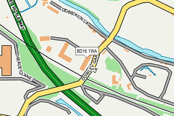 BD16 1WA map - OS OpenMap – Local (Ordnance Survey)