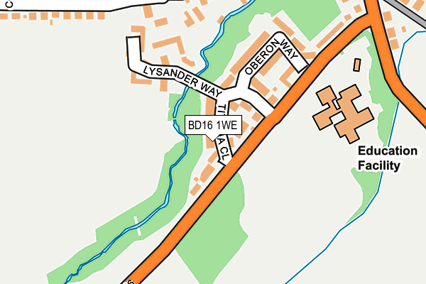 BD16 1WE map - OS OpenMap – Local (Ordnance Survey)