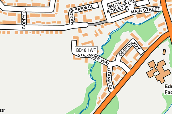 BD16 1WF map - OS OpenMap – Local (Ordnance Survey)