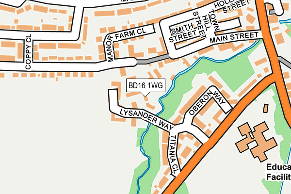BD16 1WG map - OS OpenMap – Local (Ordnance Survey)