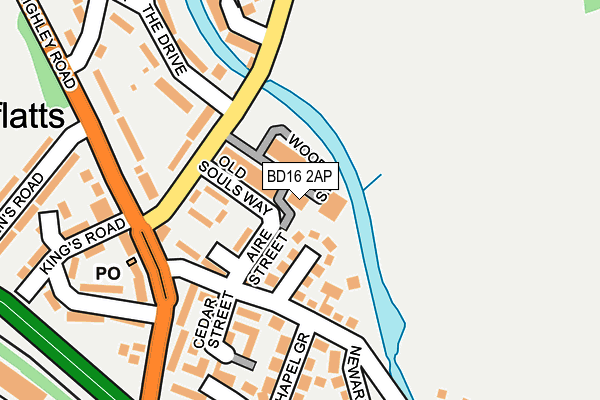 BD16 2AP map - OS OpenMap – Local (Ordnance Survey)