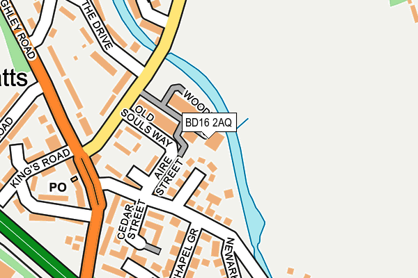 BD16 2AQ map - OS OpenMap – Local (Ordnance Survey)