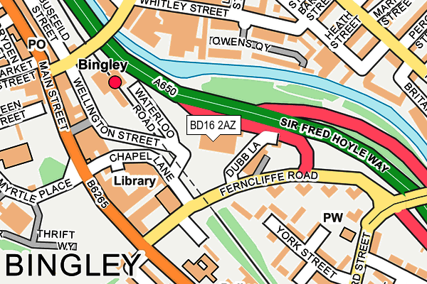 BD16 2AZ map - OS OpenMap – Local (Ordnance Survey)