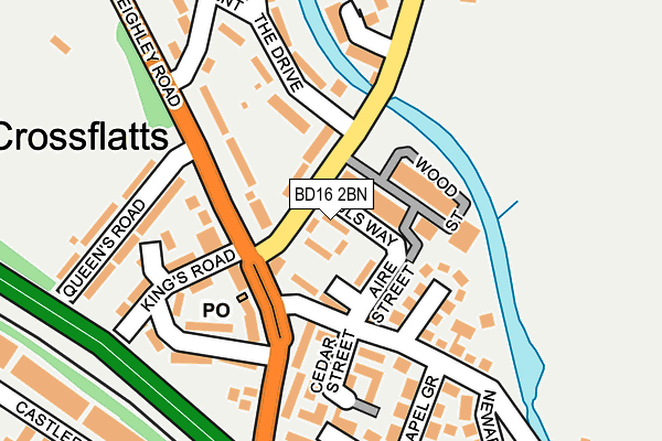 BD16 2BN map - OS OpenMap – Local (Ordnance Survey)