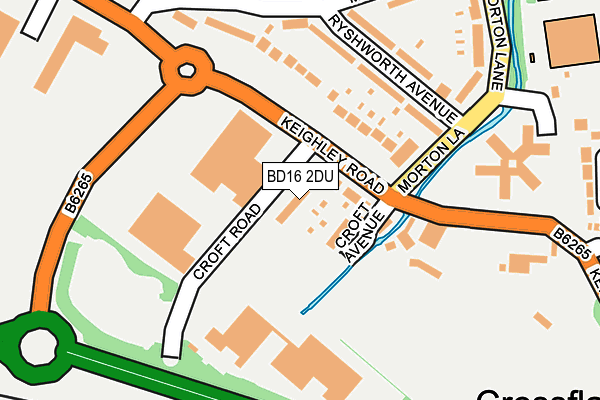 BD16 2DU map - OS OpenMap – Local (Ordnance Survey)