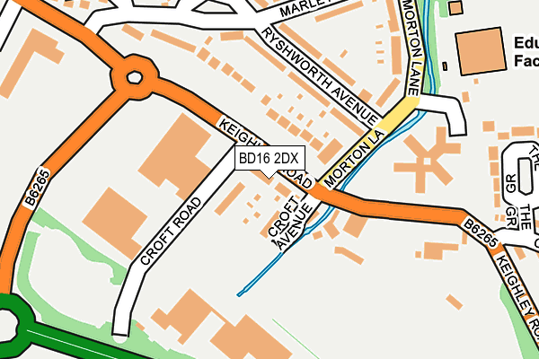BD16 2DX map - OS OpenMap – Local (Ordnance Survey)