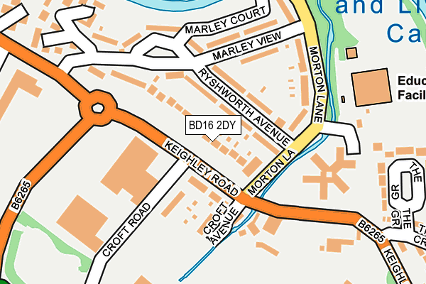 BD16 2DY map - OS OpenMap – Local (Ordnance Survey)