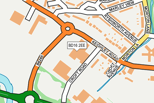 BD16 2EE map - OS OpenMap – Local (Ordnance Survey)