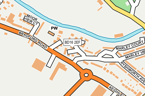 BD16 2EF map - OS OpenMap – Local (Ordnance Survey)