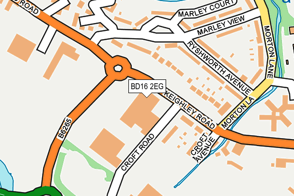 BD16 2EG map - OS OpenMap – Local (Ordnance Survey)