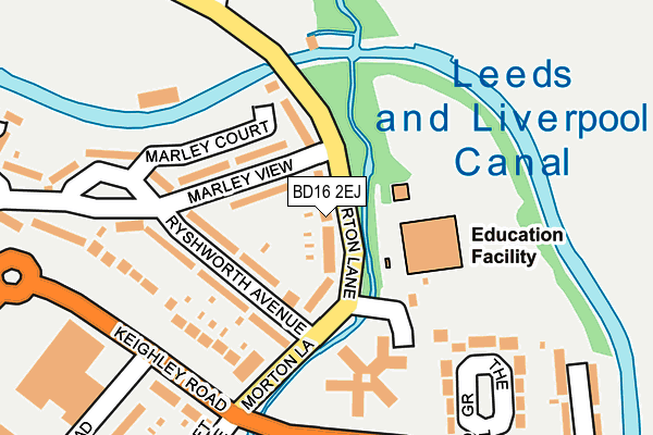 BD16 2EJ map - OS OpenMap – Local (Ordnance Survey)