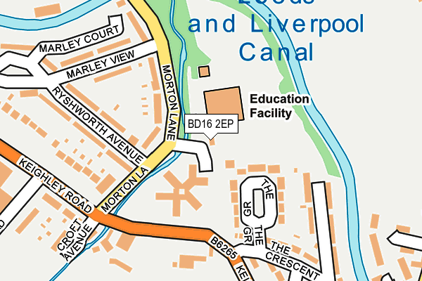 BD16 2EP map - OS OpenMap – Local (Ordnance Survey)