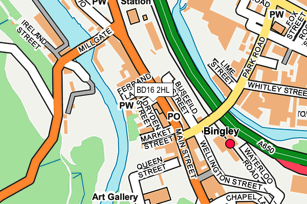 Map of BINGLEY HOSPITALITY LTD at local scale