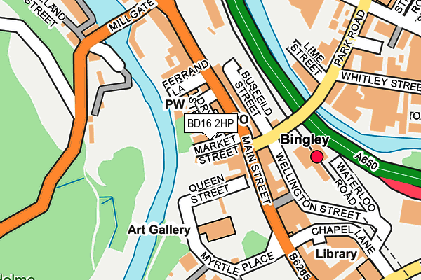 BD16 2HP map - OS OpenMap – Local (Ordnance Survey)