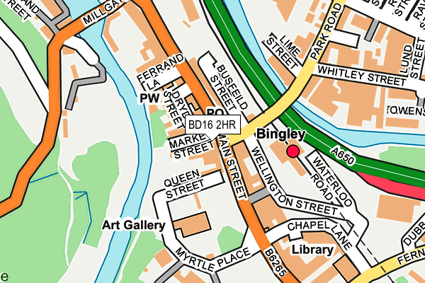 BD16 2HR map - OS OpenMap – Local (Ordnance Survey)