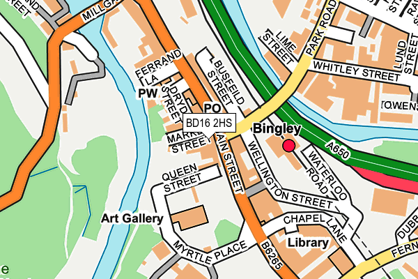 BD16 2HS map - OS OpenMap – Local (Ordnance Survey)