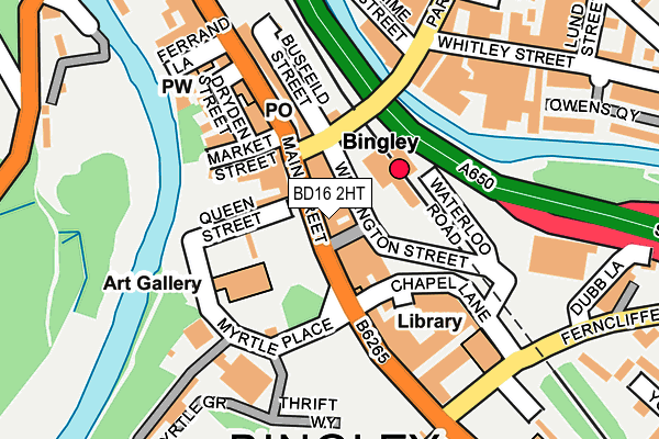 Map of THE RUSTIC GARDEN BINGLEY LIMITED at local scale