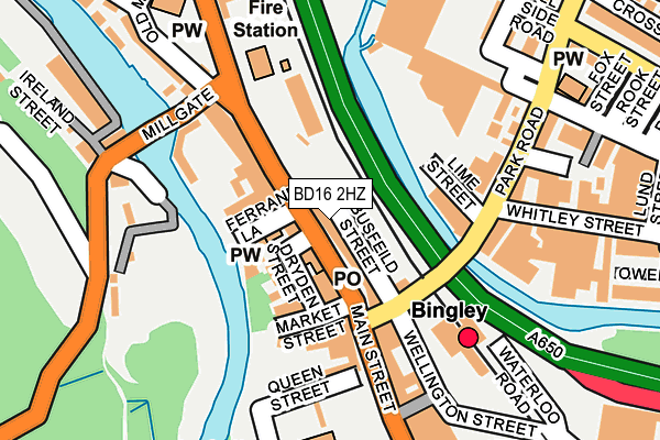 BD16 2HZ map - OS OpenMap – Local (Ordnance Survey)