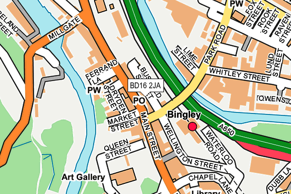 Map of BINGLEY HAIR STUDIO LIMITED at local scale
