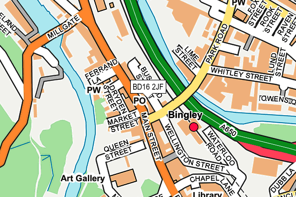 BD16 2JF map - OS OpenMap – Local (Ordnance Survey)