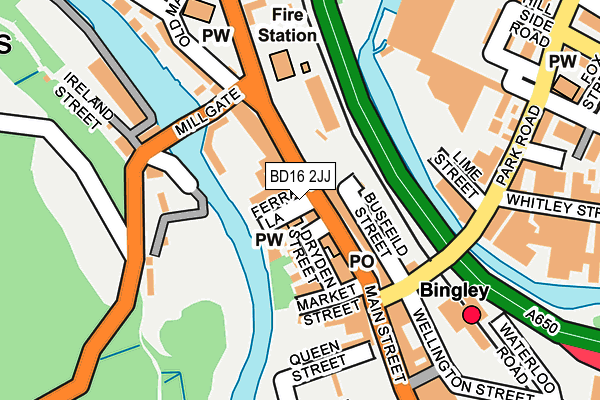 BD16 2JJ map - OS OpenMap – Local (Ordnance Survey)