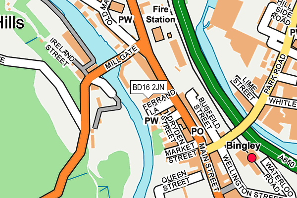 BD16 2JN map - OS OpenMap – Local (Ordnance Survey)