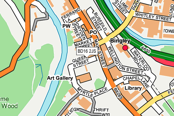 BD16 2JS map - OS OpenMap – Local (Ordnance Survey)