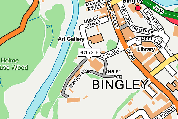 BD16 2LF map - OS OpenMap – Local (Ordnance Survey)