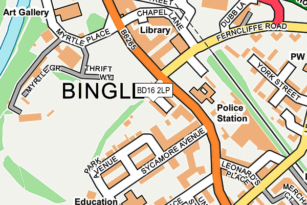 BD16 2LP map - OS OpenMap – Local (Ordnance Survey)