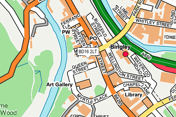 BD16 2LT map - OS OpenMap – Local (Ordnance Survey)
