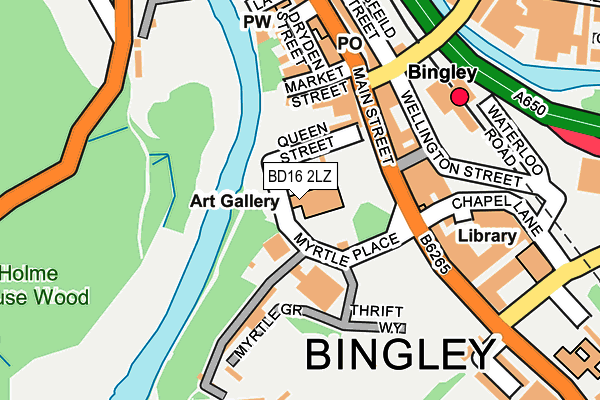 BD16 2LZ map - OS OpenMap – Local (Ordnance Survey)