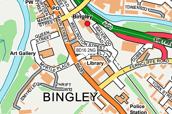 BD16 2NG map - OS OpenMap – Local (Ordnance Survey)