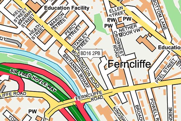 BD16 2PB map - OS OpenMap – Local (Ordnance Survey)