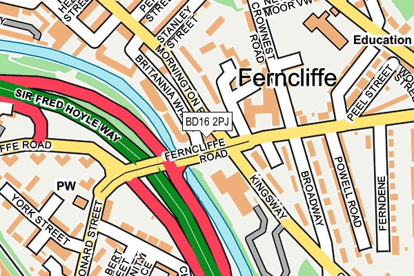 BD16 2PJ map - OS OpenMap – Local (Ordnance Survey)