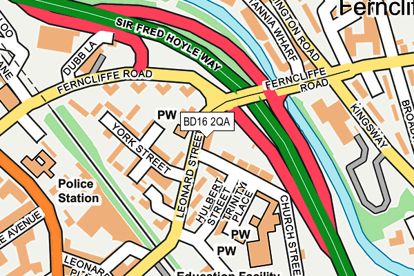 BD16 2QA map - OS OpenMap – Local (Ordnance Survey)