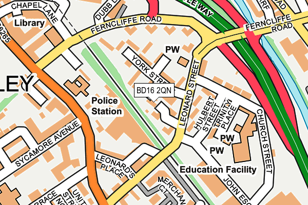 BD16 2QN map - OS OpenMap – Local (Ordnance Survey)