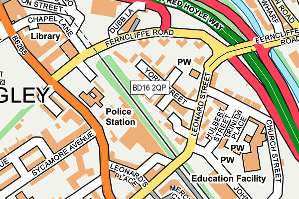 BD16 2QP map - OS OpenMap – Local (Ordnance Survey)