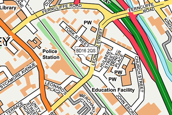 BD16 2QS map - OS OpenMap – Local (Ordnance Survey)