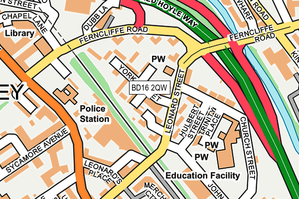 BD16 2QW map - OS OpenMap – Local (Ordnance Survey)