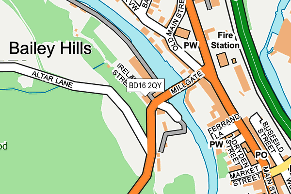 BD16 2QY map - OS OpenMap – Local (Ordnance Survey)