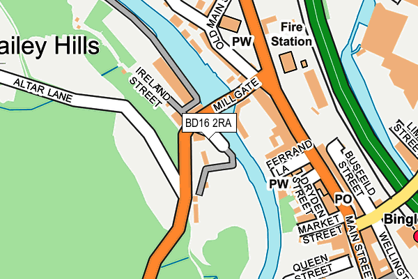 BD16 2RA map - OS OpenMap – Local (Ordnance Survey)