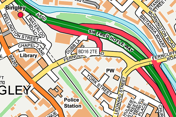 BD16 2TE map - OS OpenMap – Local (Ordnance Survey)