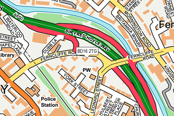BD16 2TG map - OS OpenMap – Local (Ordnance Survey)