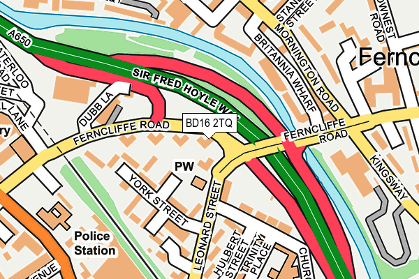 BD16 2TQ map - OS OpenMap – Local (Ordnance Survey)